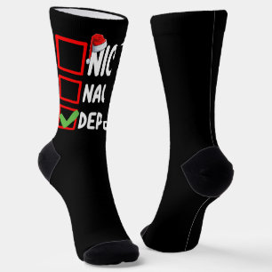 Calcetines Naughty depende de la lista de Navidades de vacaci