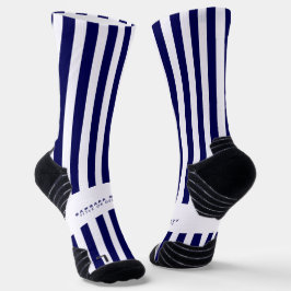 Calcetines Nautical Stripes Navy Blue Trendy Stylish