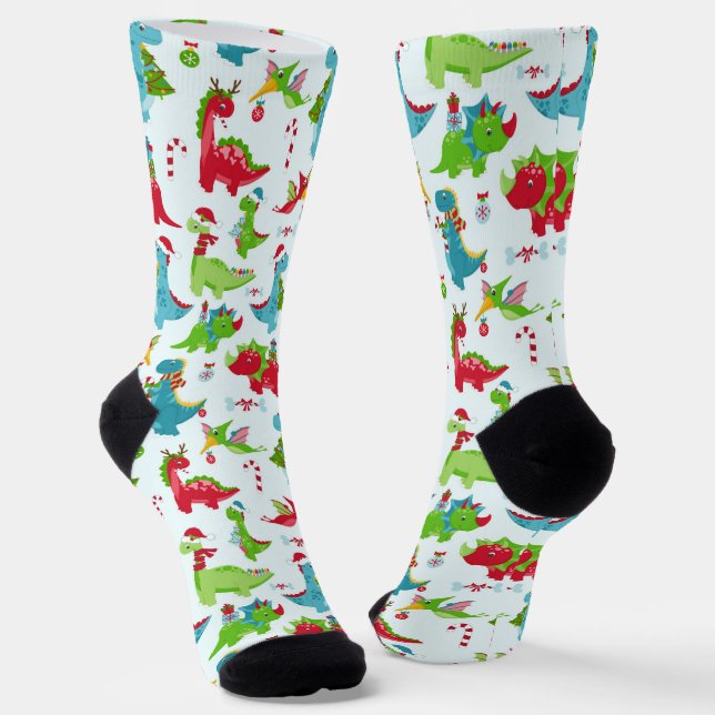 Calcetines Navidad de dinosaurios  (Angular)