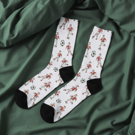 Calcetines Navidad de fútbol de Santa