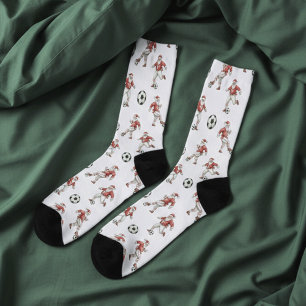 Calcetines Navidad de fútbol de Santa