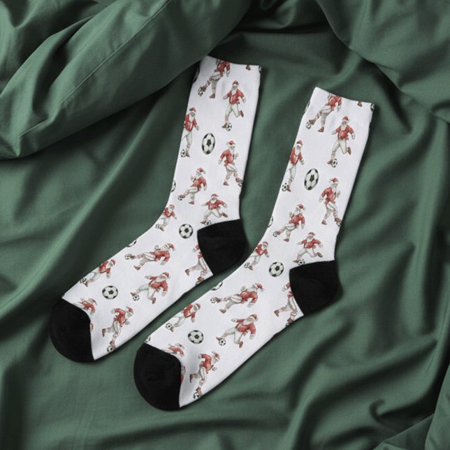 Calcetines Navidad de fútbol de Santa (Subido por el creador)
