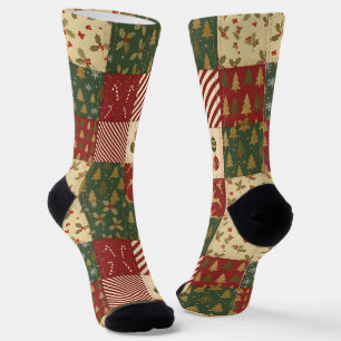 Calcetines Navidad de parches