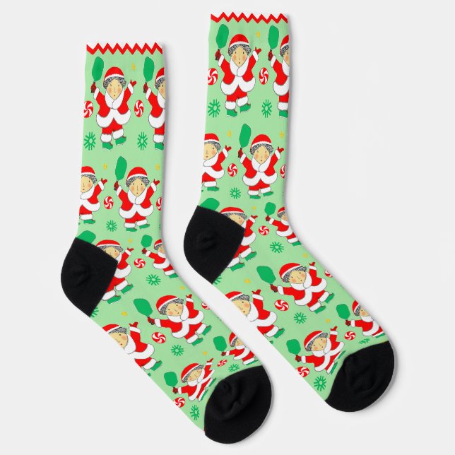 Calcetines Navidad de Pickleball (Derecha)