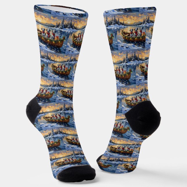 Calcetines Navidad en Barco de Dalmata (Angular)