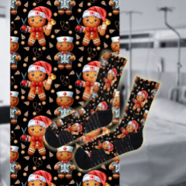Calcetines Navidad Enfermera a Hombre de Gingerbread Whimsica