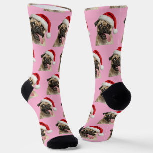 Calcetines Navidad Personalizada Pug Personalizada