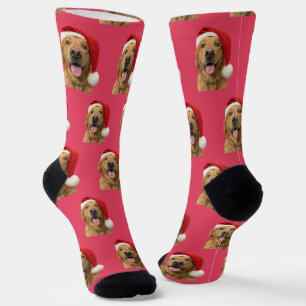 Calcetines Navidad personalizada Retriever Dorado