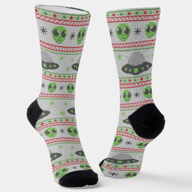 Calcetines Navidades Alien Ugly Sweater (Angular)