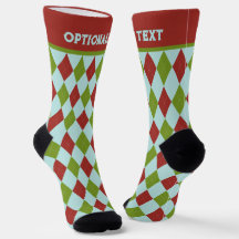 Navidades Argyle Stye en rojo y verde - tu texto