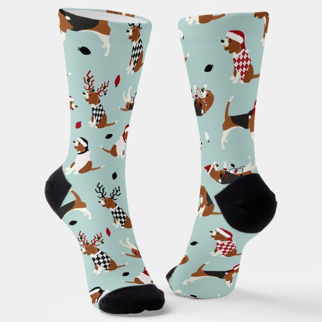 Calcetines Navidades Beagles Blue (Angular)