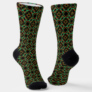 Calcetines Navidades celtas Holly Wreath Pattern