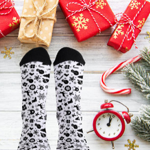 Calcetines Navidades Clásicos Black & White Crew Sock