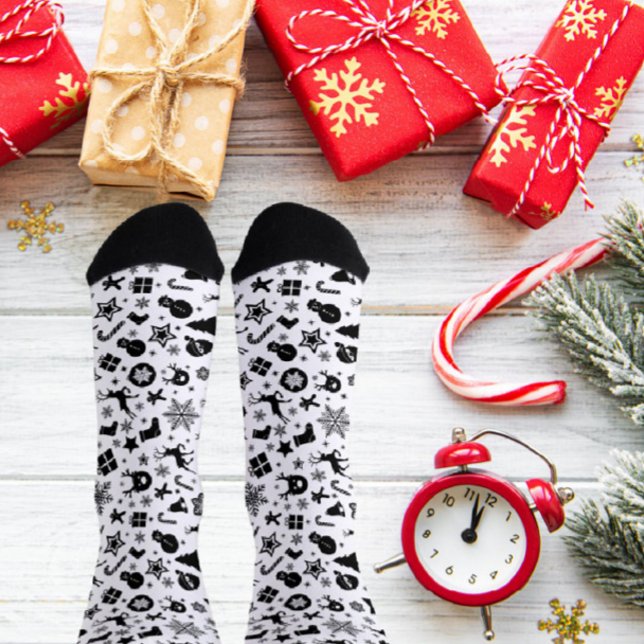 Calcetines Navidades Clásicos Black & White Crew Sock (Subido por el creador)