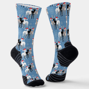Calcetines Navidades con pepitas o un copo de nieve italiano