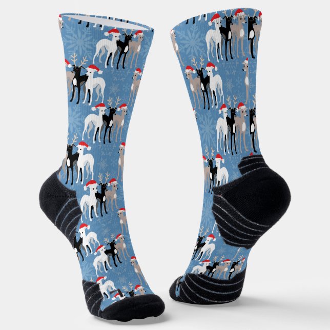 Calcetines Navidades con pepitas o un copo de nieve italiano (Angular)