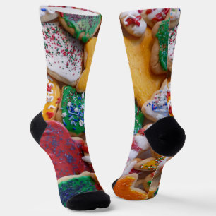 Calcetines Navidades Cookies En Coloridas Vacaciones