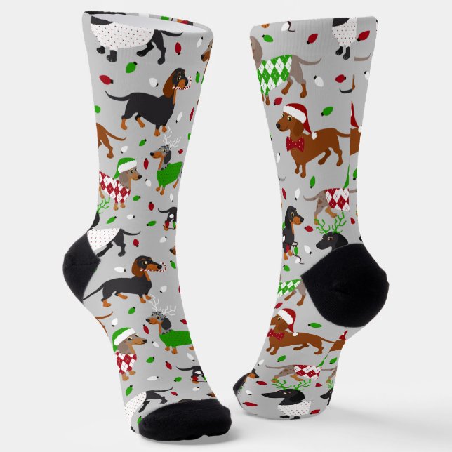 Calcetines Navidades Dachshund All Coats (Angular)