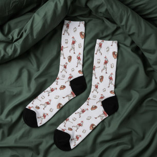 Calcetines Navidades de béisbol de Santa Lucía