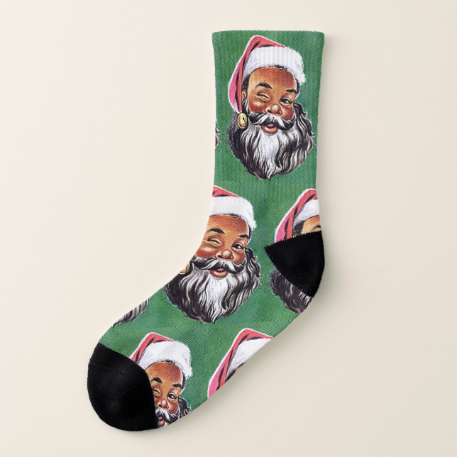 Calcetines Navidades de Black Santa Claus de Estados Unidos (Parte exterior derecha)