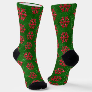 Calcetines Navidades de copos de nieve de aspecto secuencial
