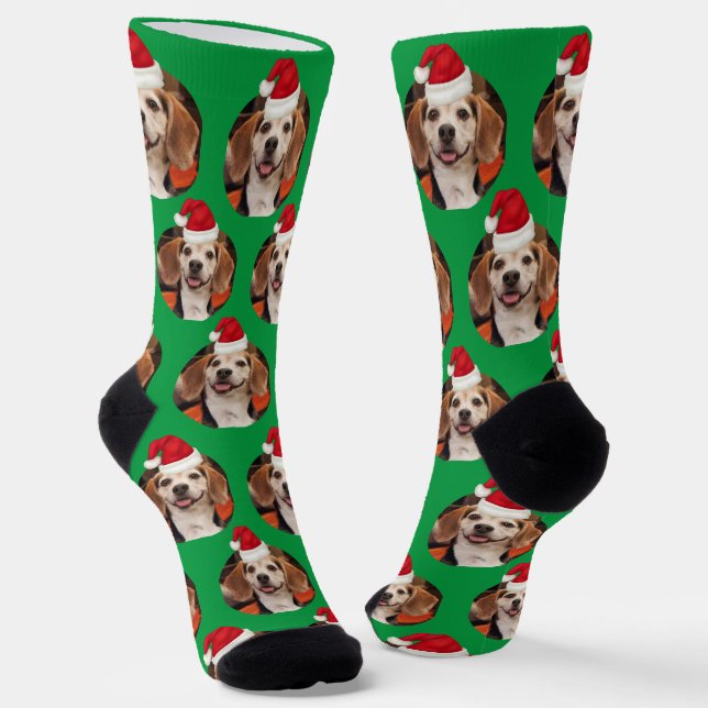 Calcetines Navidades de la película mascota Kelly Green Santa (Angular)
