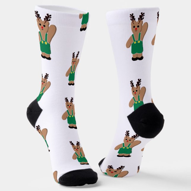 Calcetines Navidades de oso reno (Angular)