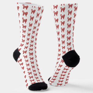 Calcetines Navidades de perro de Cockapoo Perro Cute Silhouet
