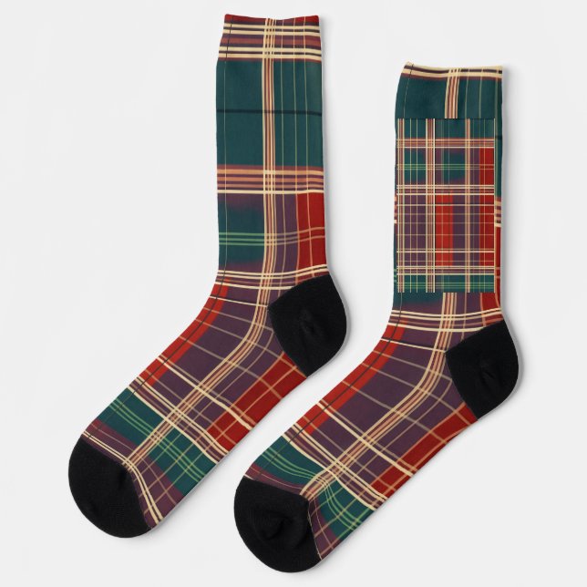 Calcetines Navidades de Plaid (Izquierda)
