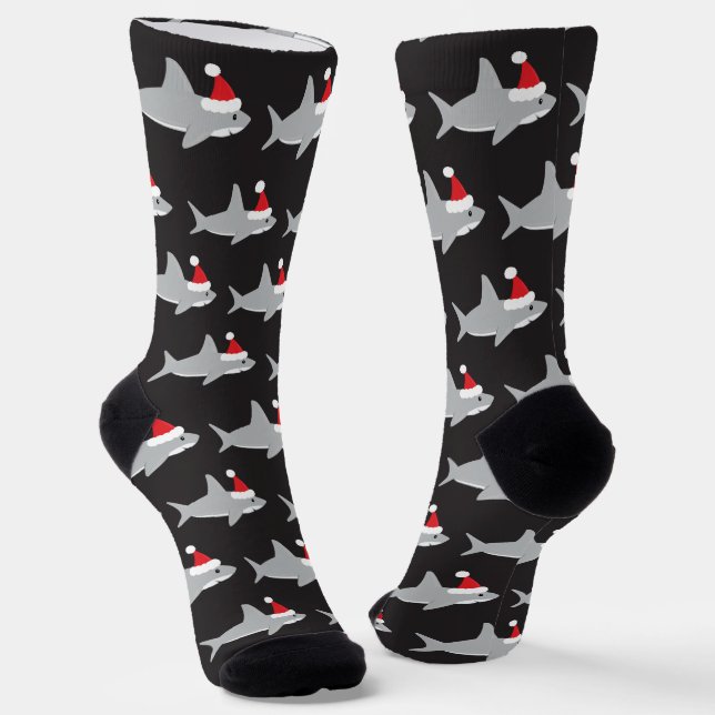 Calcetines Navidades de Shark Santa Hat (Angular)