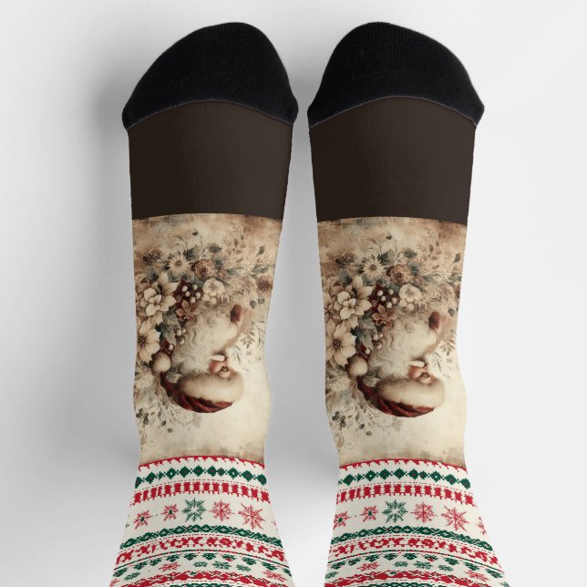 Calcetines Navidades de Victoria con arte (Arriba)