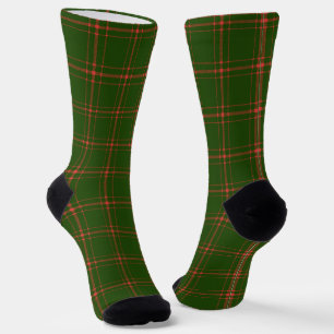 Calcetines Navidades de yegua roja verde de bosque vintage