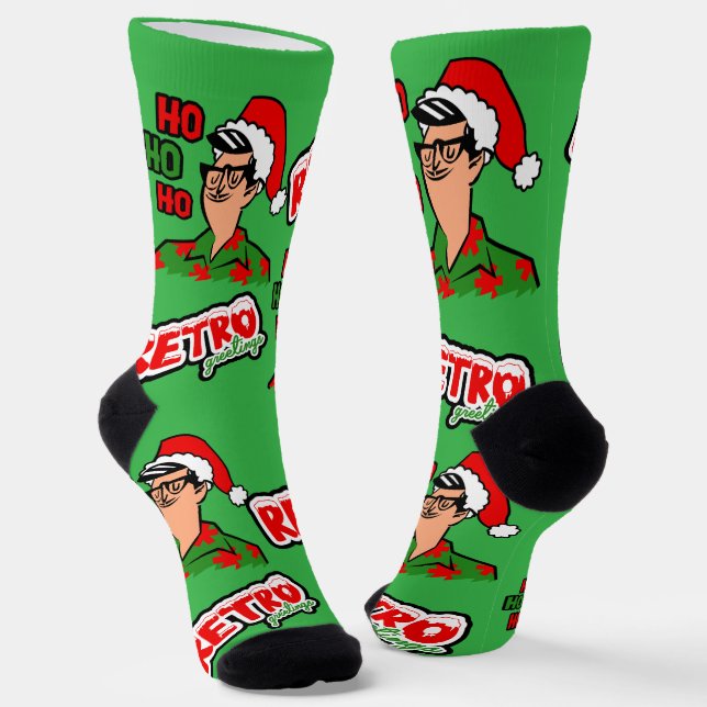 Calcetines Navidades del Retro Myrtle Beach Guy (Angular)