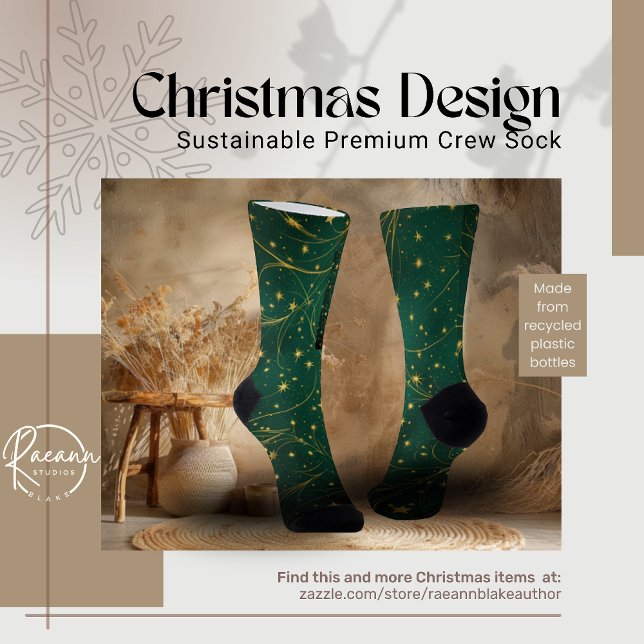 Calcetines Navidades divertidos diseñan un sock sostenible pa (Subido por el creador)