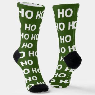 Calcetines Navidades divertidos Ho Ho Ho Ho Ho Green White Ho