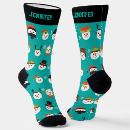 Calcetines Navidades educados patrón Personalizado invierno d