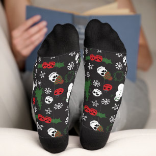 Calcetines Navidades espeluznantes Gótico temerario feriado