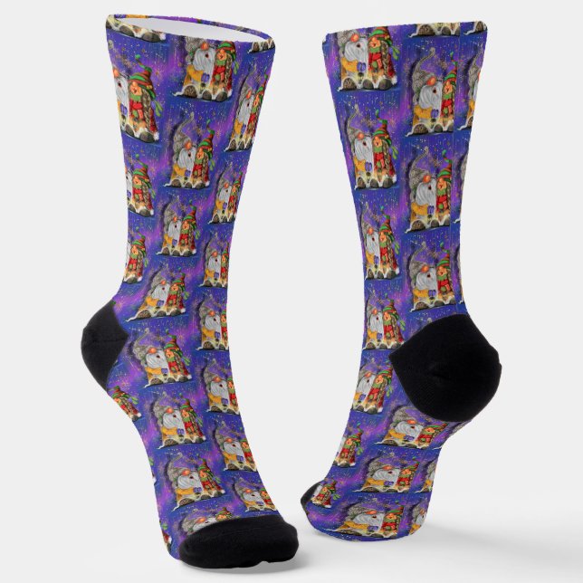 Calcetines Navidades Gnome felices (Angular)