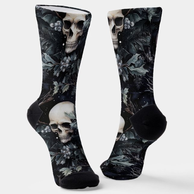 Calcetines Navidades góticos Skulls (Angular)