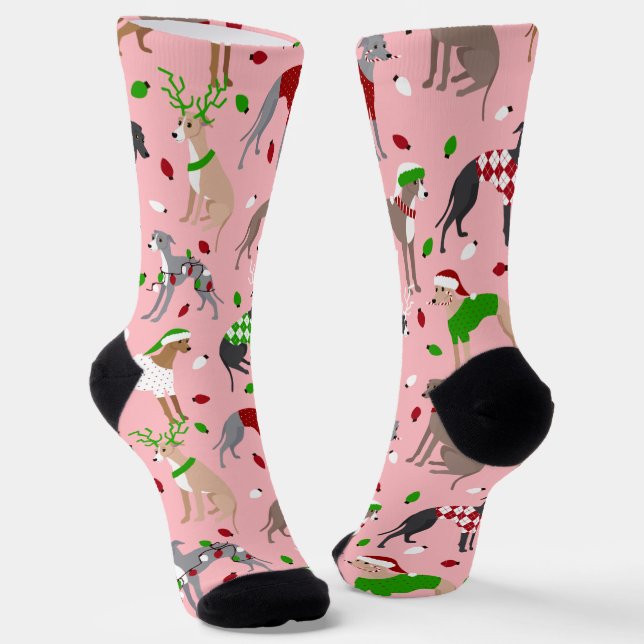Calcetines Navidades Greyhound Dog (Angular)
