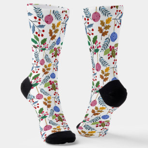 Calcetines Navidades holly con adornos navideños