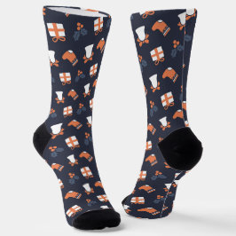Calcetines Navidades modernos y íntimos Patrón sin problemas
