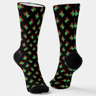 Calcetines Navidades negros murmuran patrón sin foco