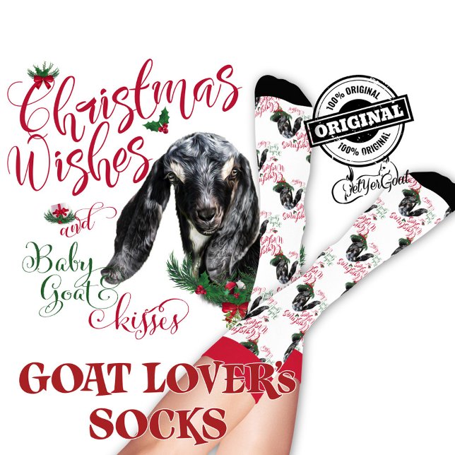 Calcetines Navidades Nubian Baby Goat Wiers (Subido por el creador)