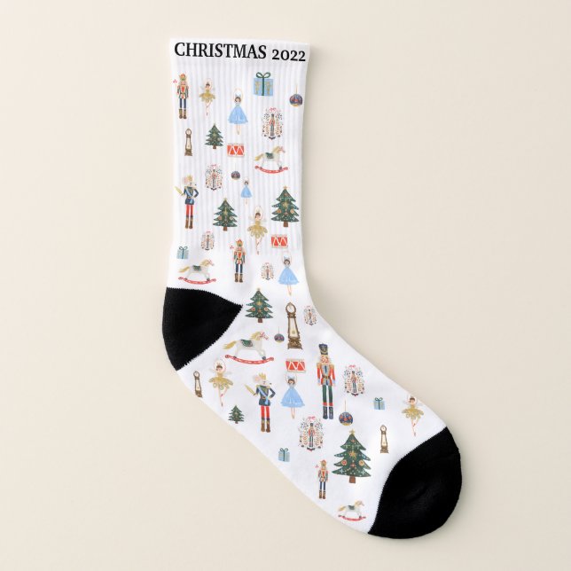 Calcetines Navidades Nutcracker Personalizan Socks de Inviern (Parte interior izquierda)