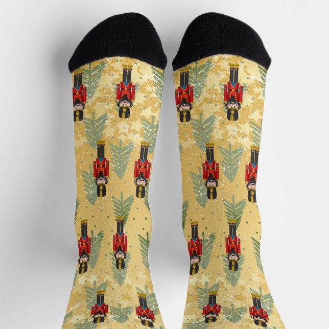 Calcetines Navidades Nutcracker xmas Trees Soldado Socdier (Arriba)
