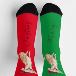 Calcetines Navidades Perro Lover Terrier Pattern Divertido Ve