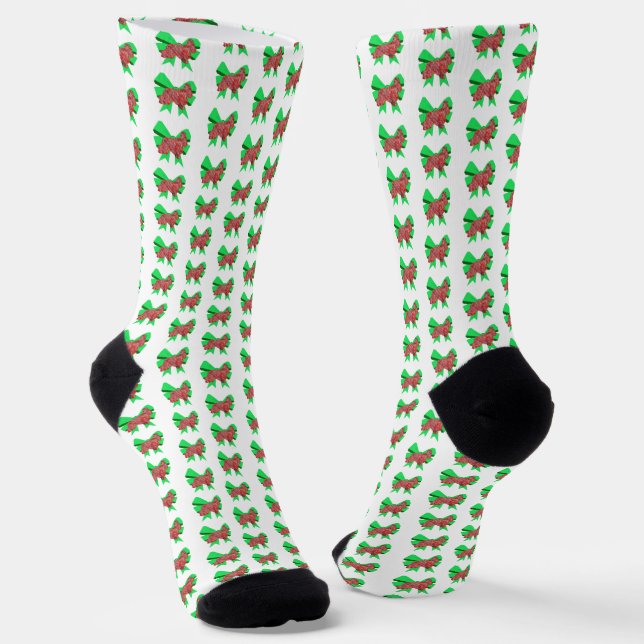 Calcetines Navidades Perros De Cocker Spaniel Perro Bow Silho (Angular)