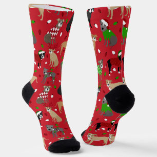 Calcetines Navidades Pitbull Dogs Socks
