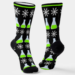 Calcetines Navidades Química Ensayo Botellas de Tubos de Niev